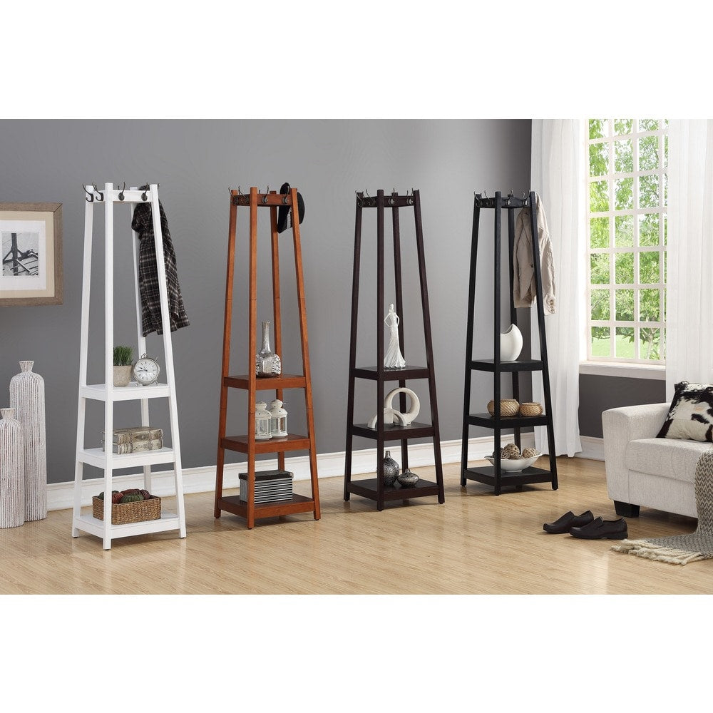 Vassen 3 Tier Storage Shelf Standing Coat Rack 72 H X 17 L X 17 L