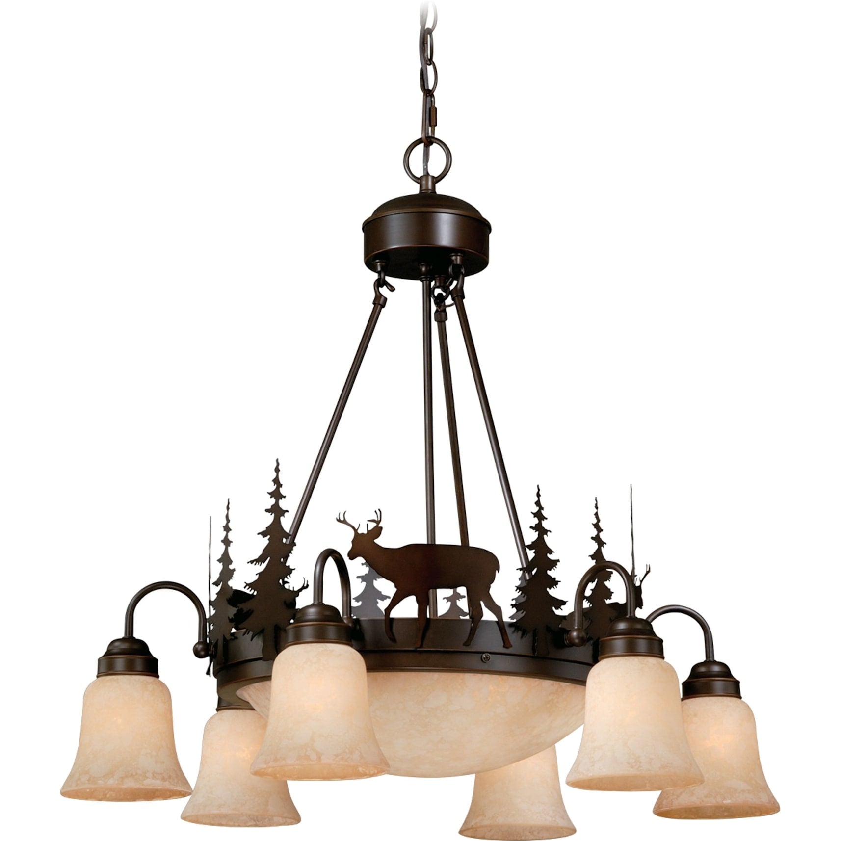 Vaxcel Lighting Bryce 9 Light 28 1 2 Wide Chandelier With Elk Accents