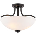 Vaxcel Lighting C0341 River Grove 3 Light 15 Wide Led Semi Flush Bowl