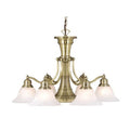 Vaxcel Lighting Ch30307 Standford 7 Light Chandelier With Frosted