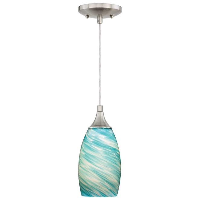 Vaxcel Lighting Milano 1 Light Mini Pendant With Multi Colored Glass
