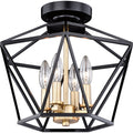 Vaxcel Lighting Turin 4 Light 14 1 2 Wide Semi Flush Ceiling Fixture