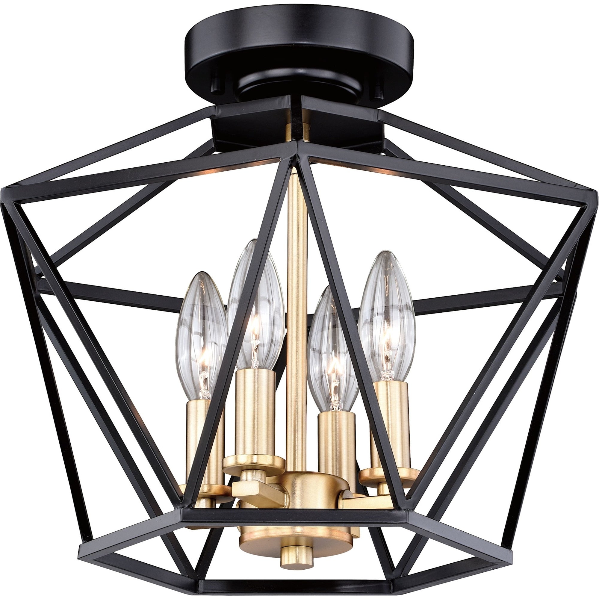Vaxcel Lighting Turin 4 Light 14 1 2 Wide Semi Flush Ceiling Fixture