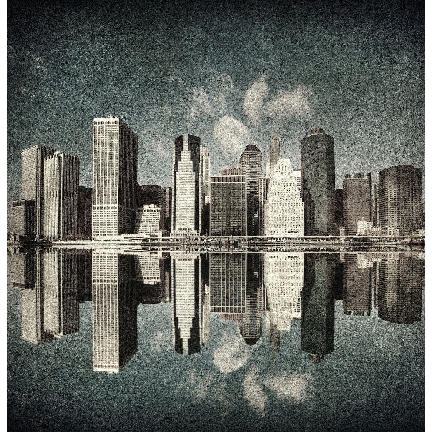 Veer Decor City Skyline Reflections Wall Mural