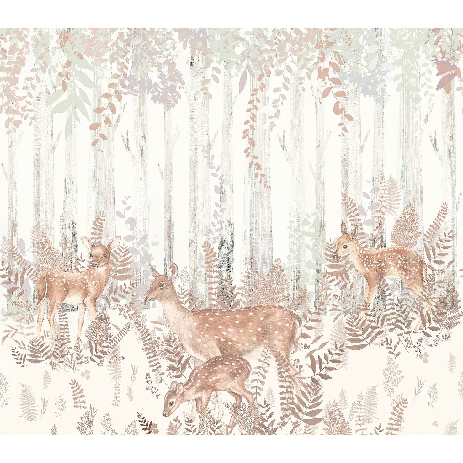 Veer Decor Fawn Meadow Wall Mural Taupe
