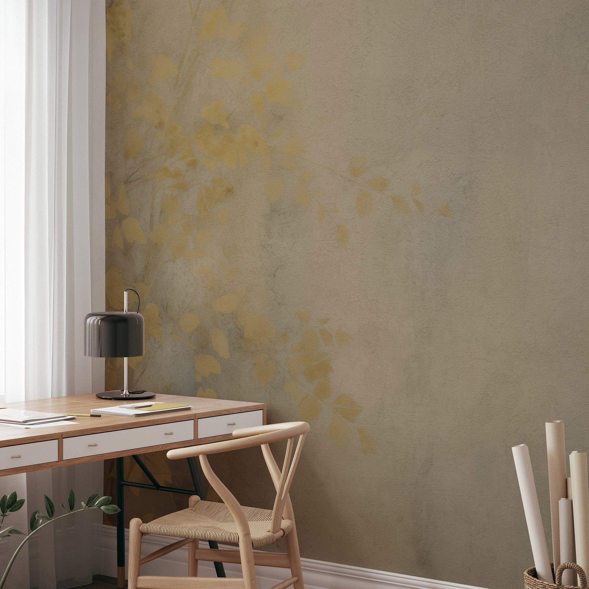Veer Decor Golden Murmur Wall Mural