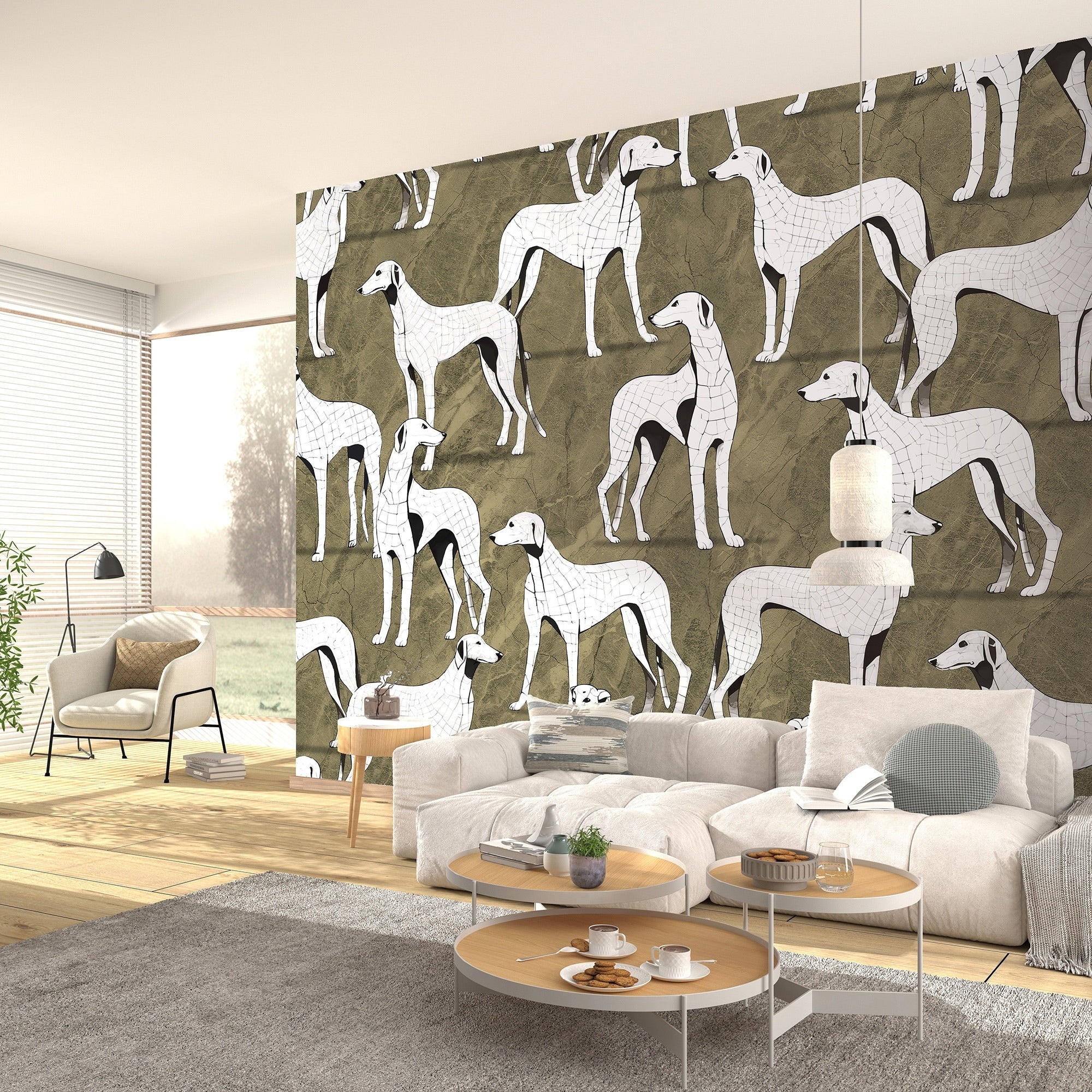 Veer Decor Greyhound Manor Gold Wall Mural