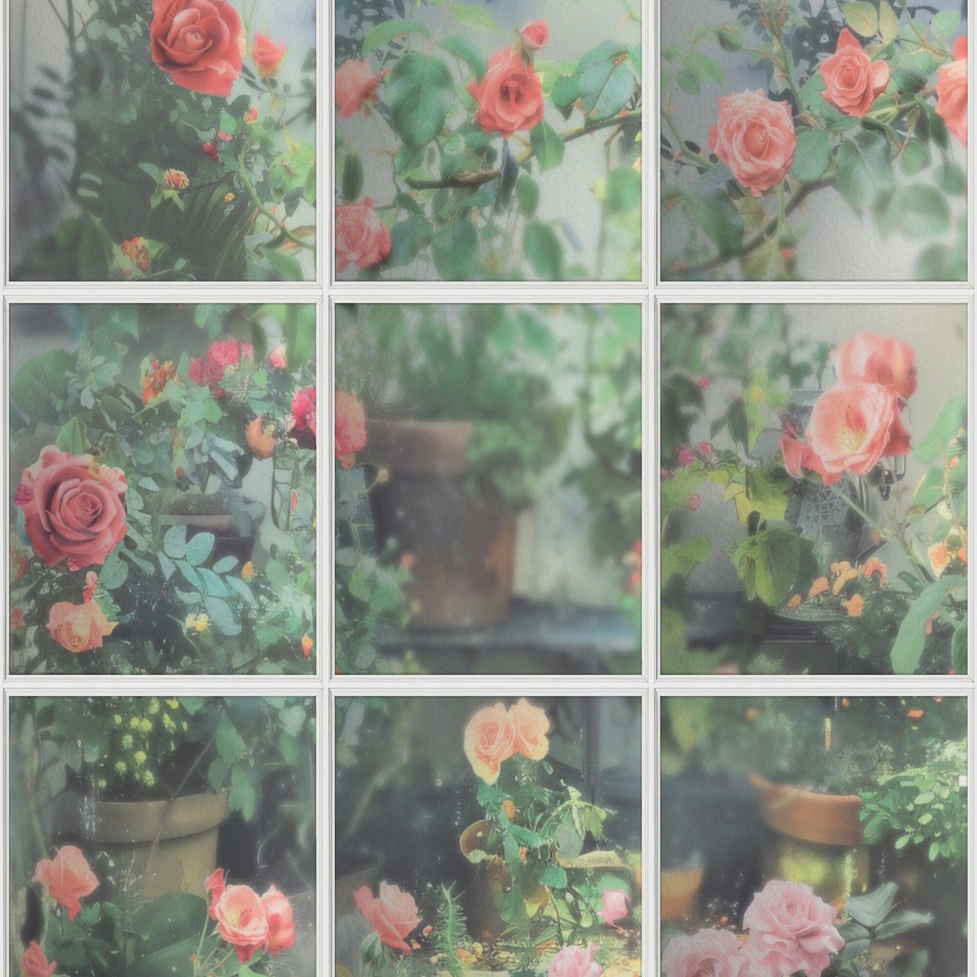 Veer Decor Rose Garden Window Trompe Loeil Wallpaper