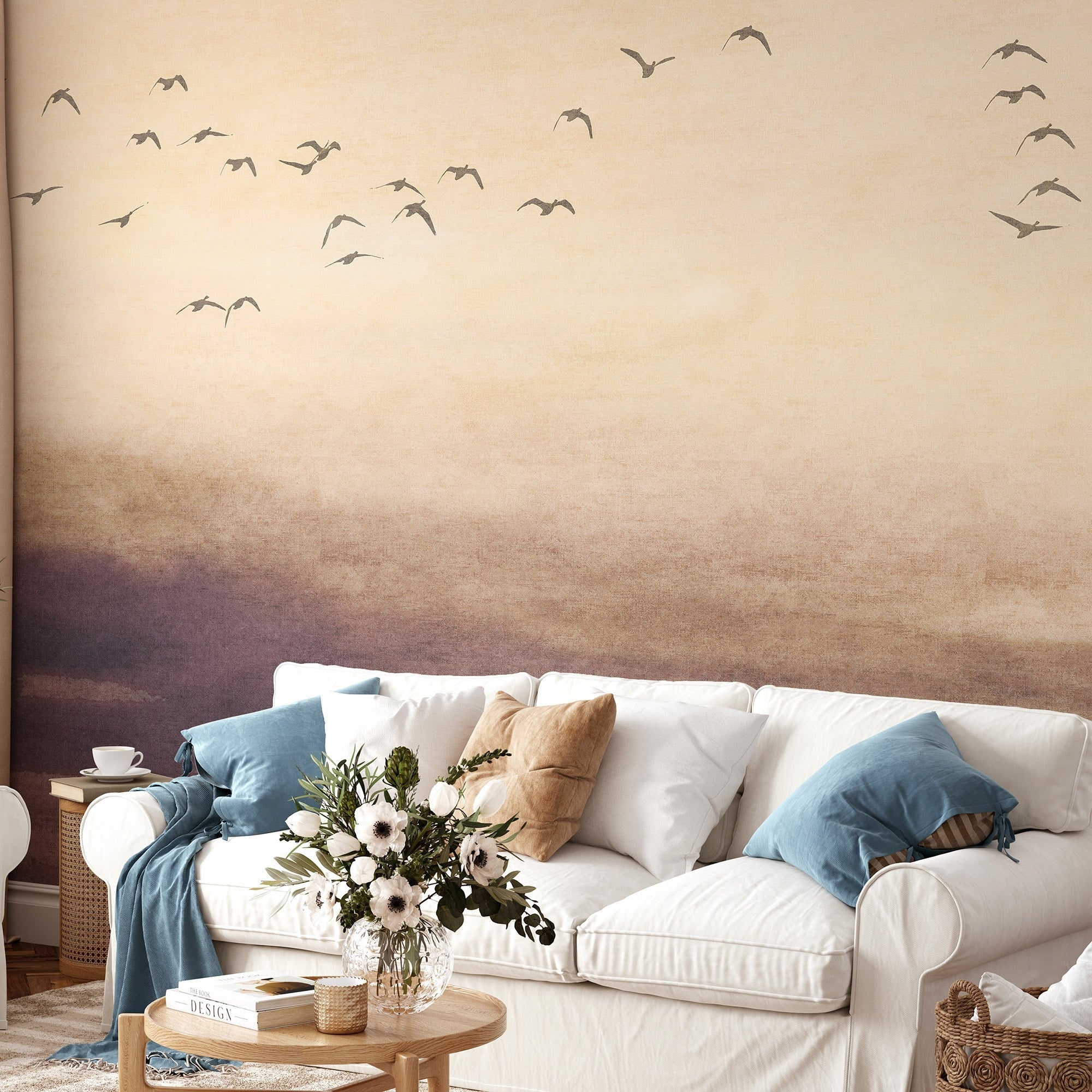 Veer Decor Silent Sky Beige Wall Mural