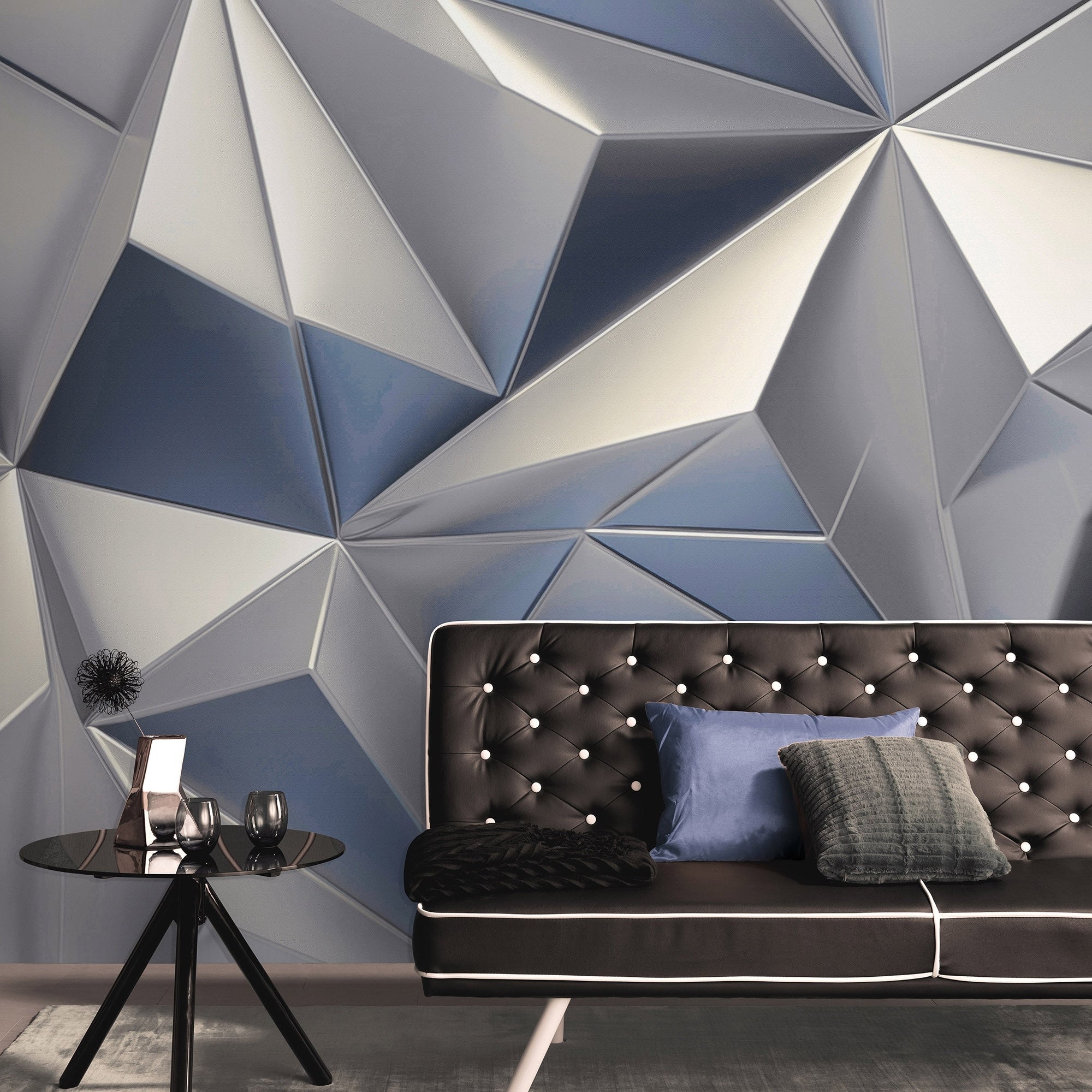 Veer Decor Silver Prism Wall Mural