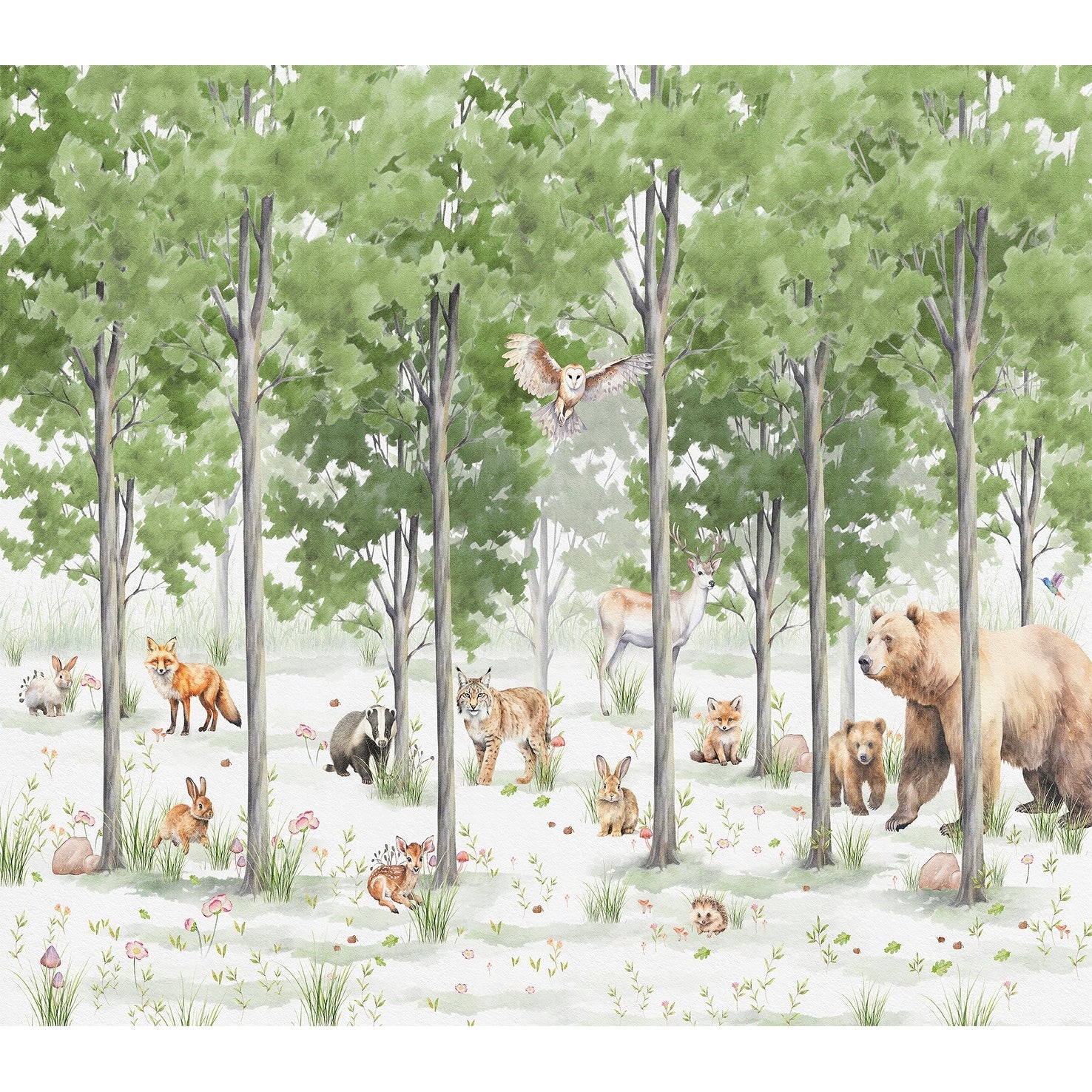 Veer Decor Woodland Animals Wall Mural
