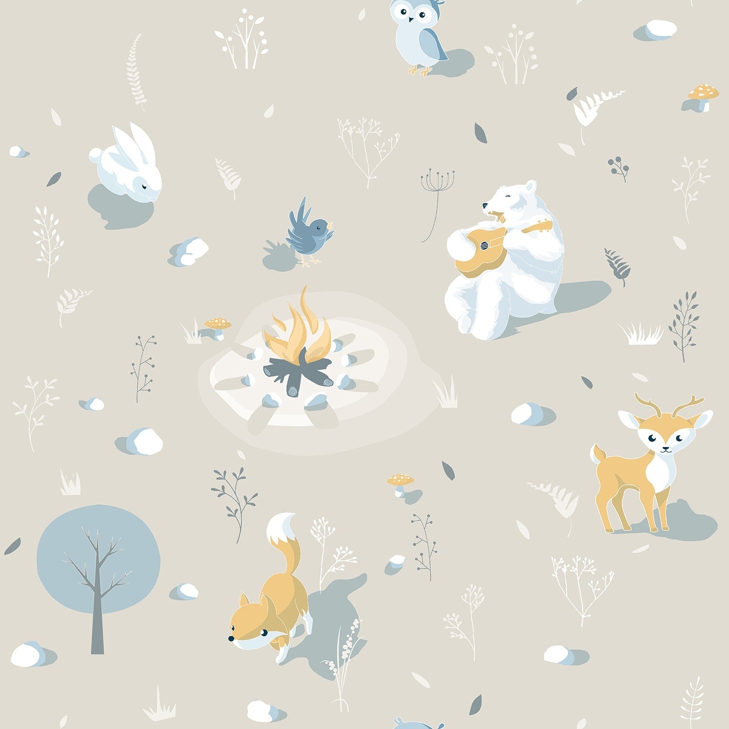 Veer Decor Woodland Friends Wallpaper