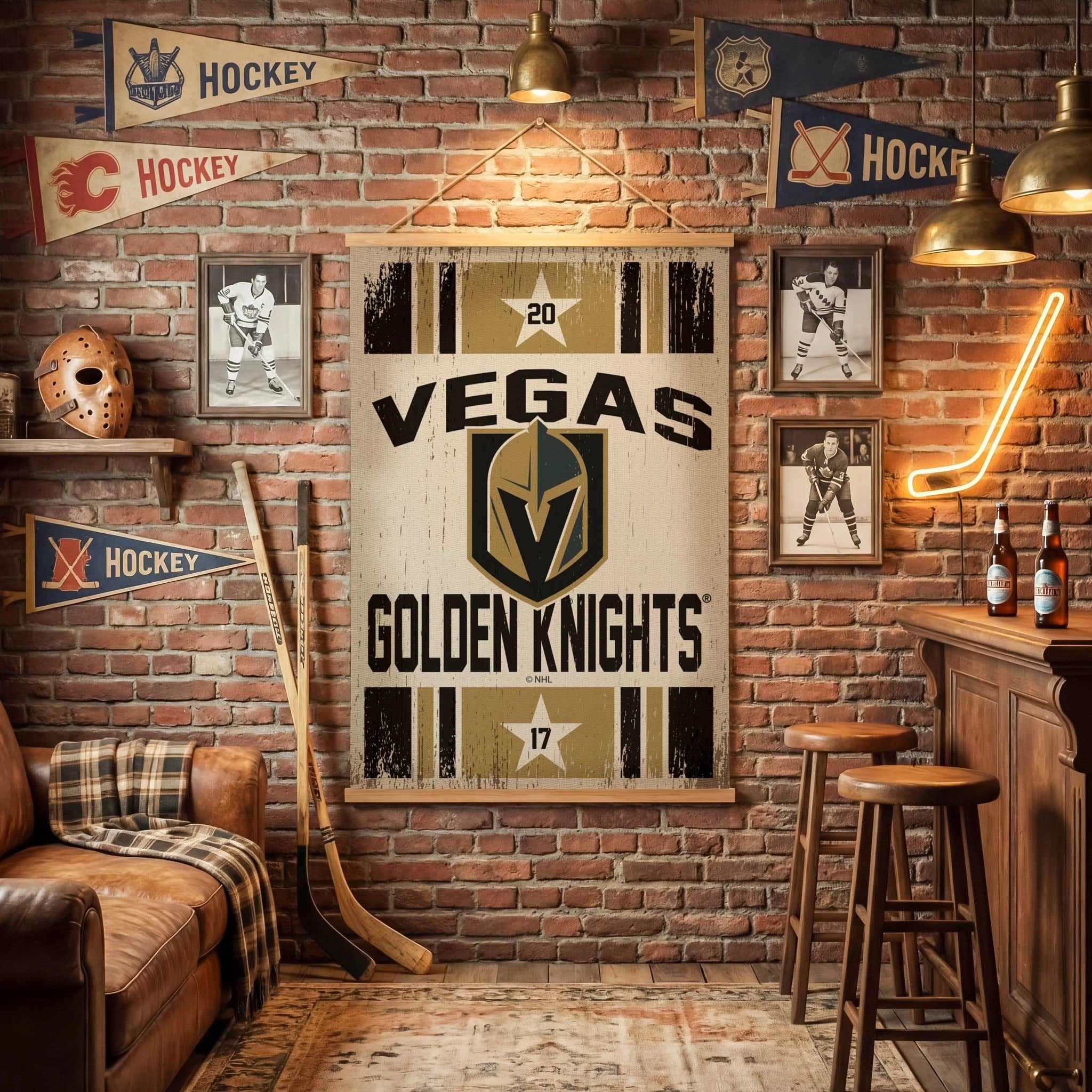 Vegas Golden Knights Canvas Wall Tapestry