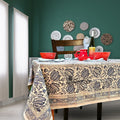 Vegetable Dye Block Print Cotton Tablecloth Rectangular Square Round Napkins Placemats Blue Green Red