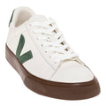 Veja Mens Campo Leather Sneakers In White Bark And Cyprus