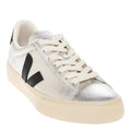 Veja Womens Campo Leather Sneakers In Silver And Black