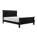 Vele Full Size Sleigh Bed Louis Philippe Style Burnished Black