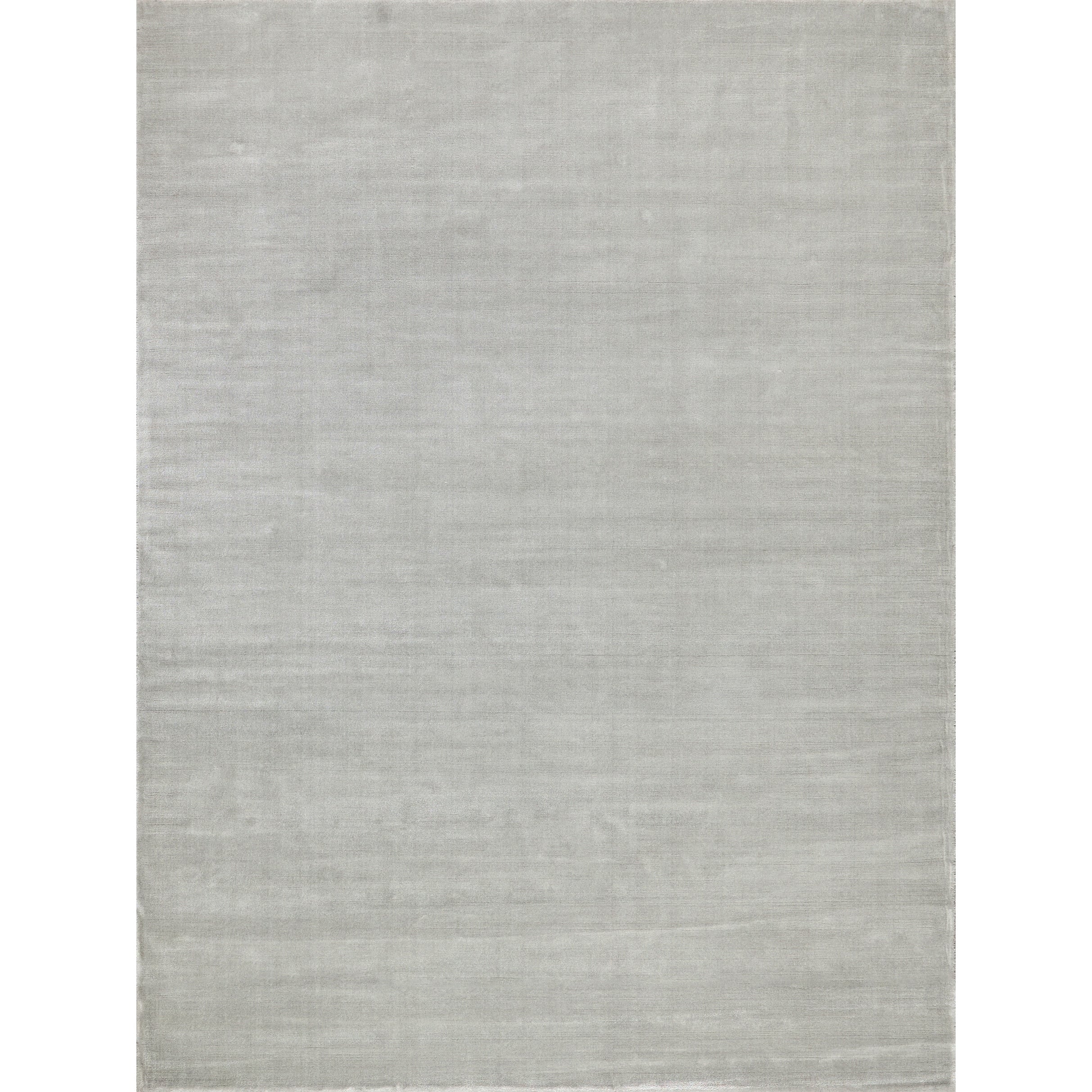 Velutto Modern Handloomed Silky Nylon Light Silver Area Rug