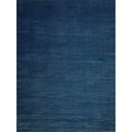 Velutto Modern Handloomed Silky Nylon Navy Area Rug