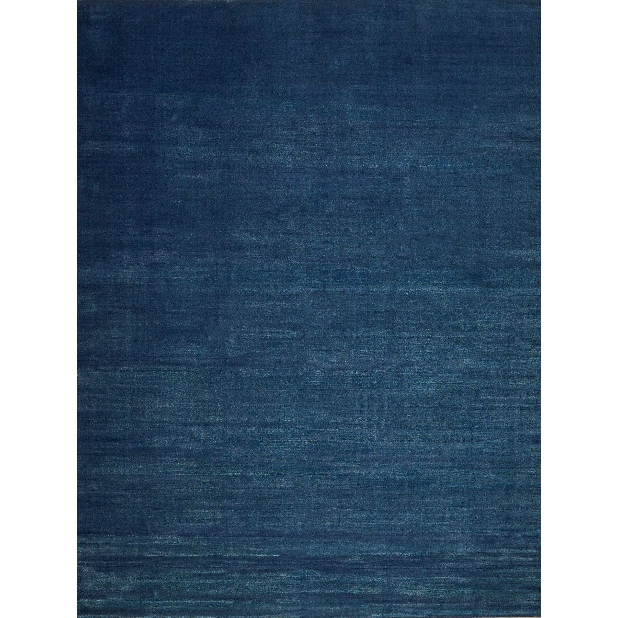 Velutto Modern Handloomed Silky Nylon Navy Area Rug