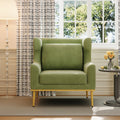 Velvet Accent Chair Reading Chair Sofa Chair With Iron Legs Green Arm Chair Leisure Chair Padded Chair Vanity Chair