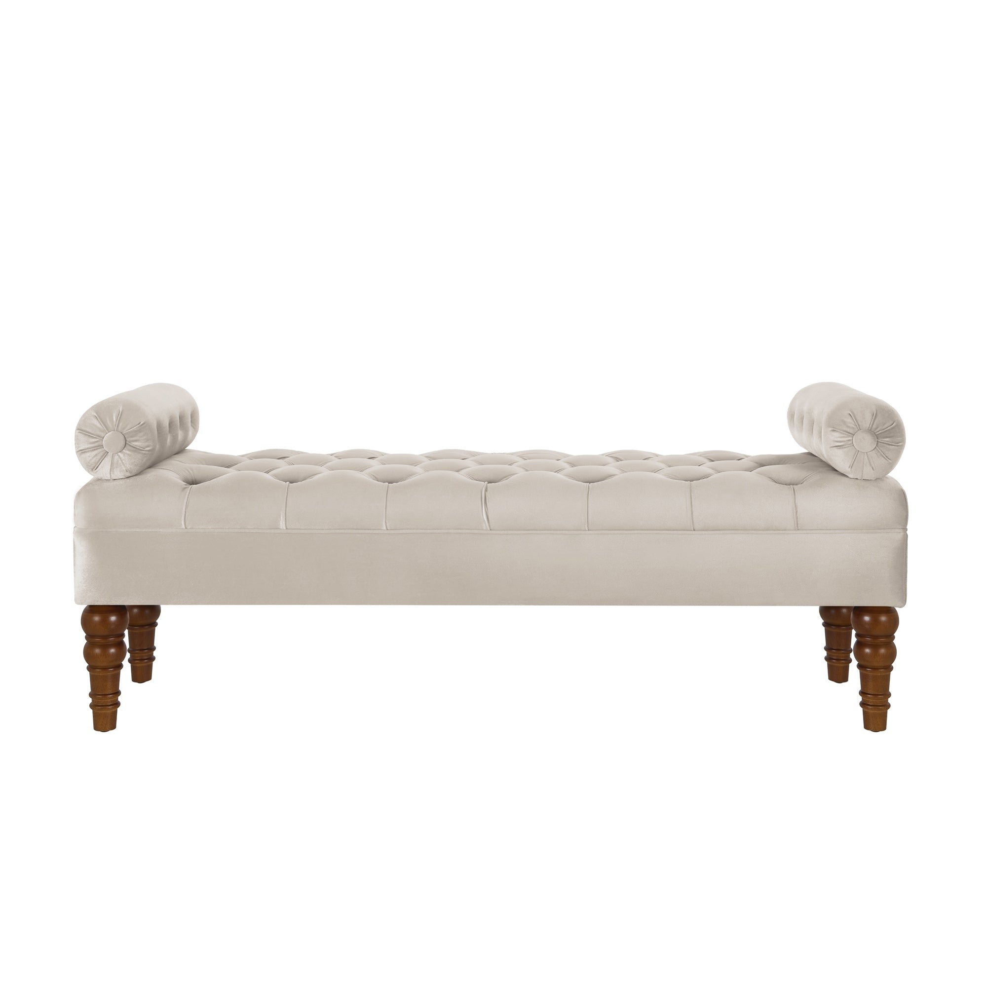 Velvet End Of Bed Bench Champagne Hallway Bench Ottoman Bench For Bedroom Simple Indoor Bench Leisure Bench