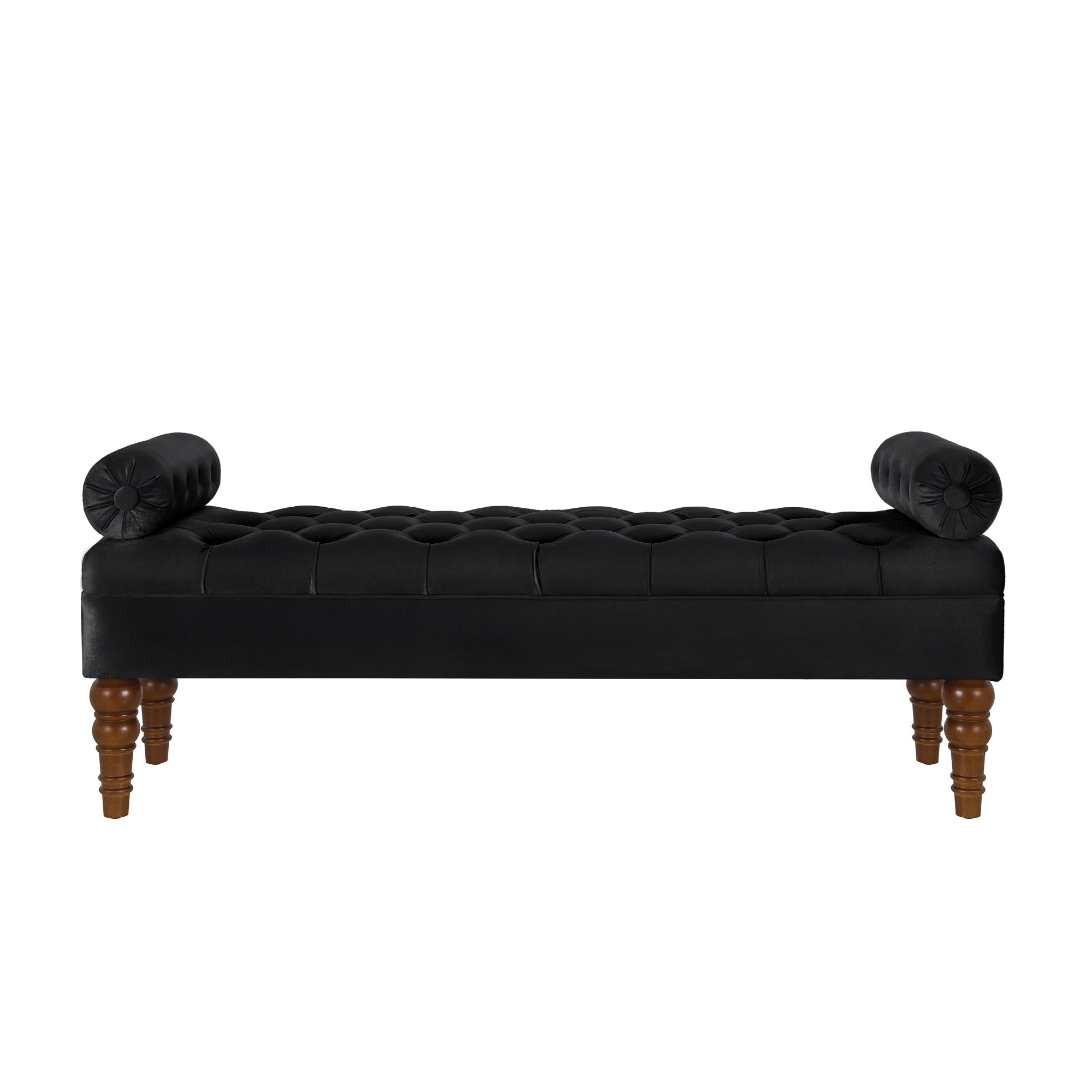 Velvet End Of Bed Bench Hallway Bench Black Ottoman Bench For Bedroom Simple Indoor Bench Leisure Bench