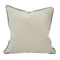 Velvet Ivory Solid Throw Throw Pillowset With Green Piping By Home Accent Pillows