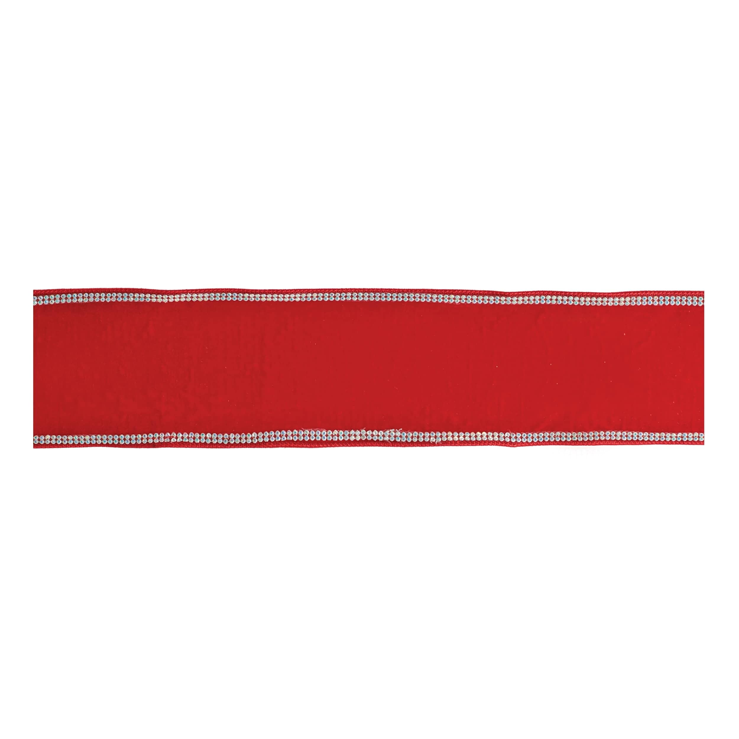 Velvet Rhinestone Trim Wired Ribbon 4 X 5 Yds.