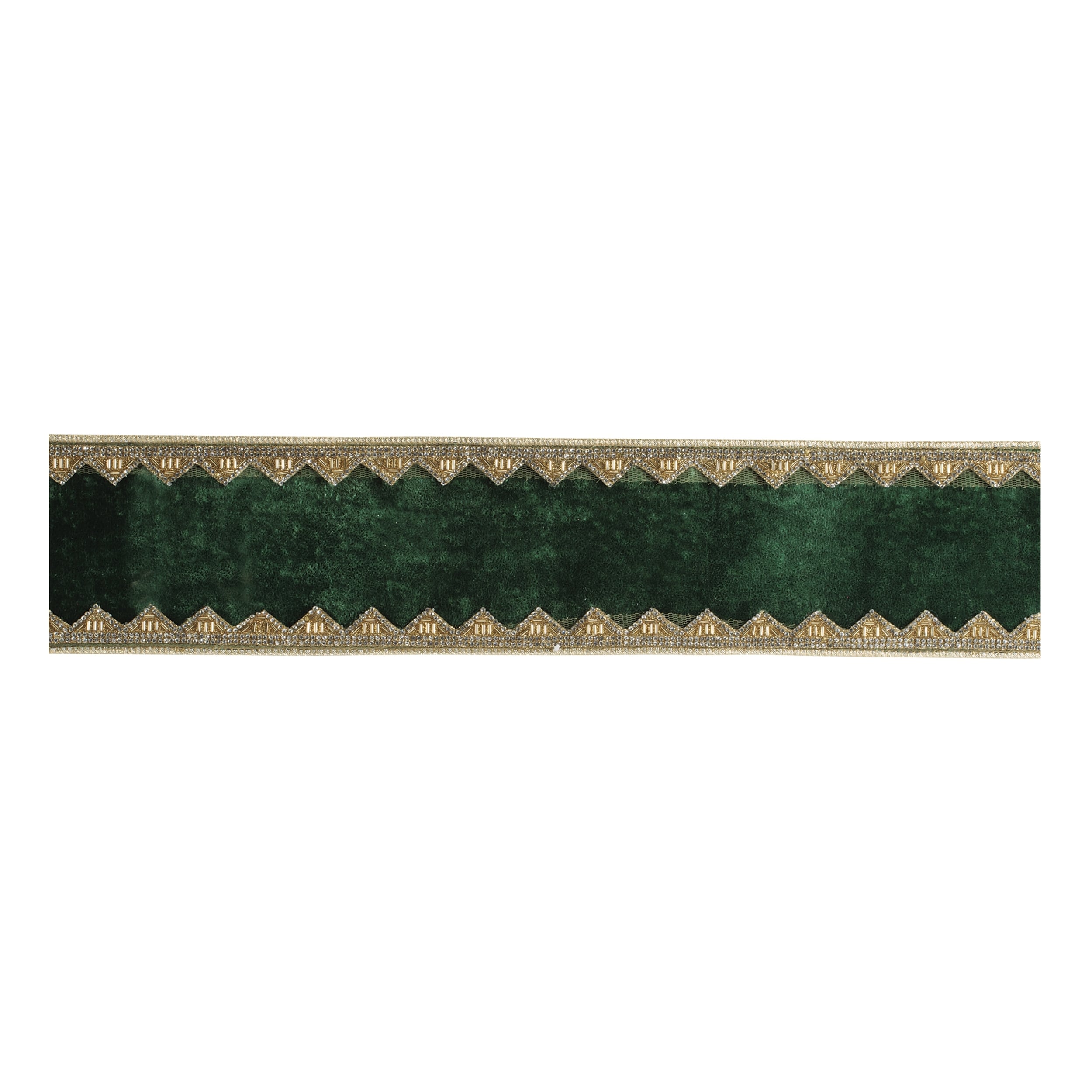 Velvet Ribbon With Embellished Trim 4 X 5 Yds.