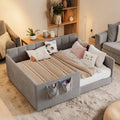 Velvet Upholstered Daybed With Side Entrance And Storage Pockets Space Saving Sofa Bed For Guest Room