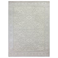 Velvet Hand Knotted Silk Ivory Silver Area Rug