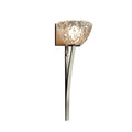 Veneto Luce Collection Sabre 1 Light Brushed Nickel Wall Sconce Clear Textured Shade
