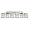 Veneto Luce Archway 6 Light Brushed Nickel Bath Bar Lace Oval Shade