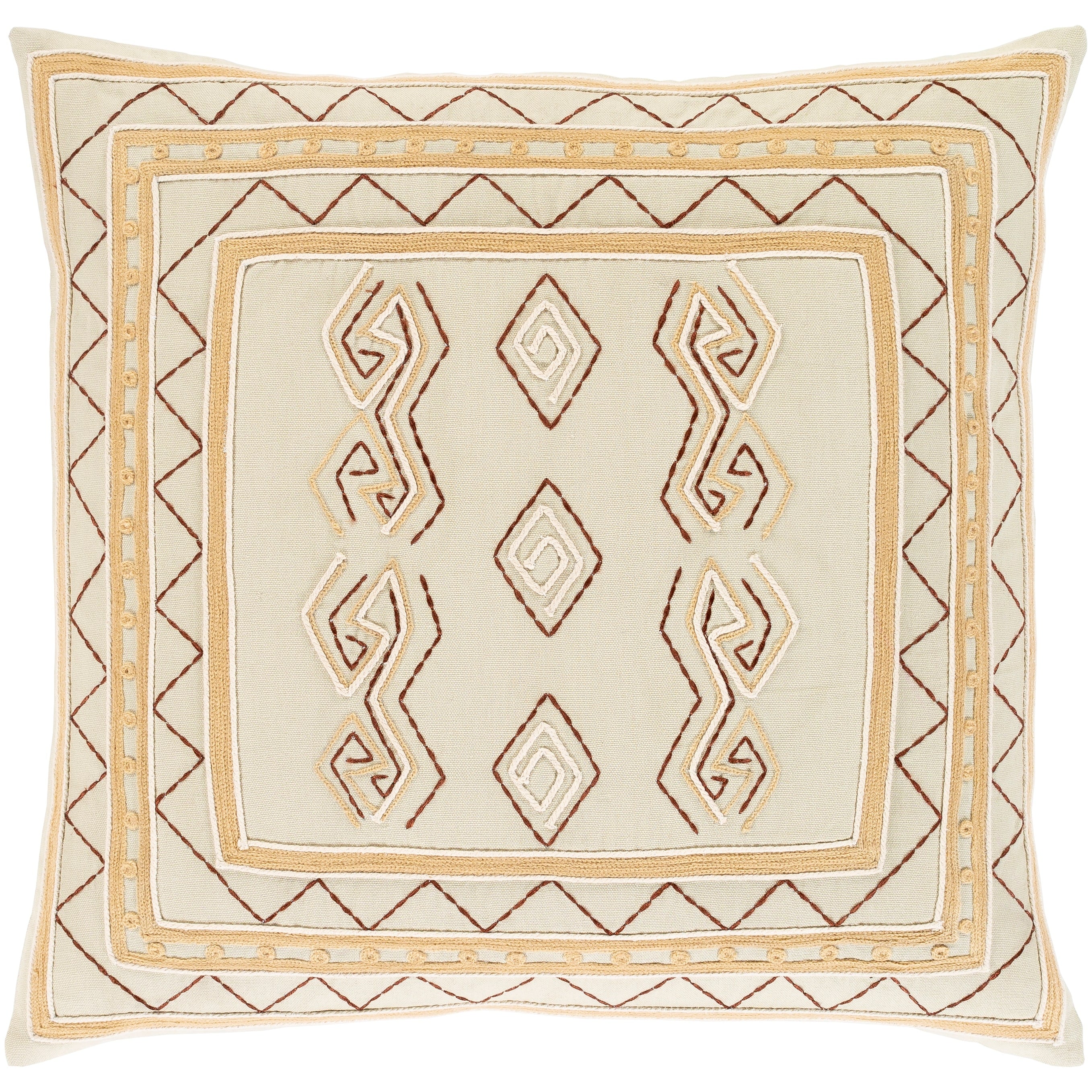 Venice Embroidered Diamond Throw Pillow