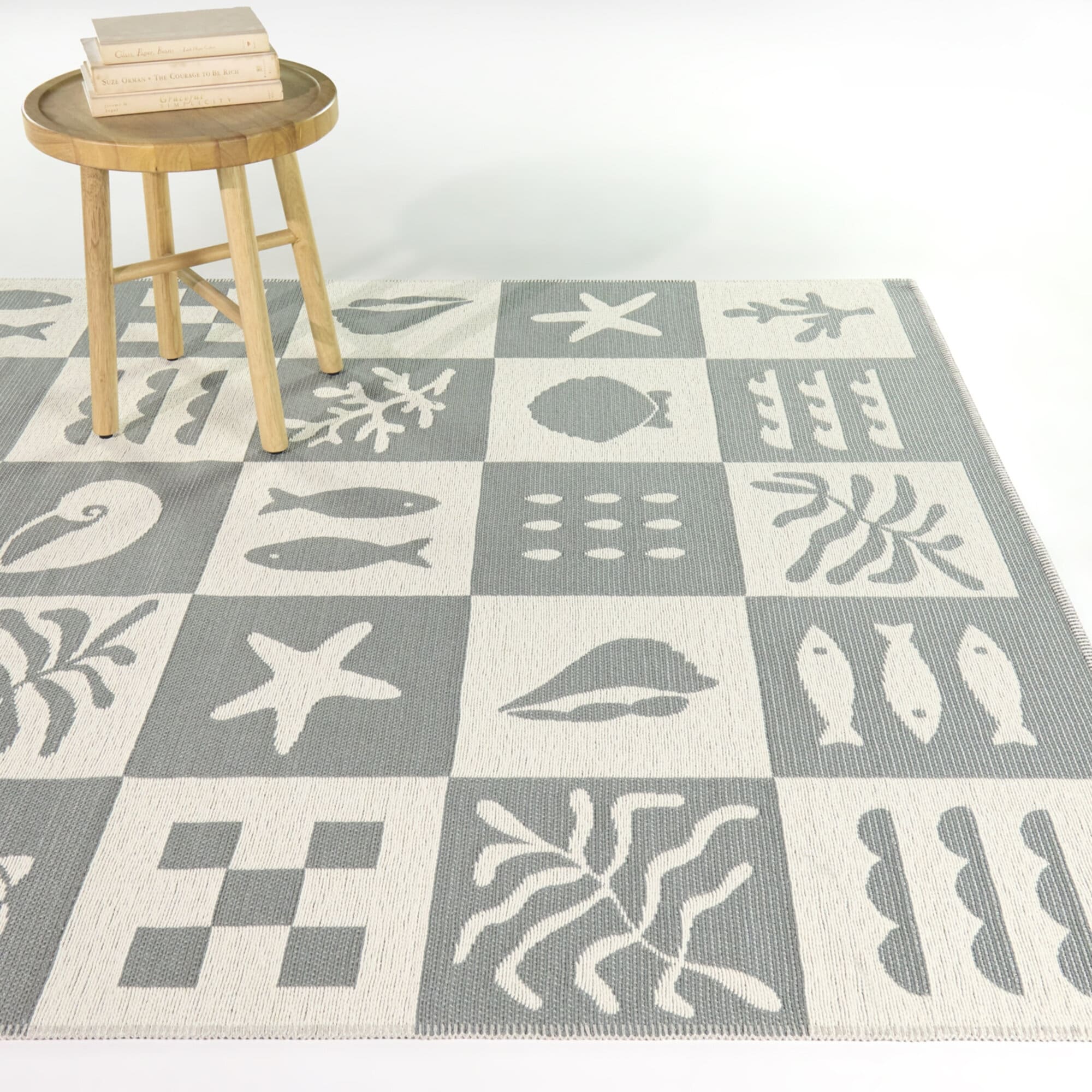 Ventura Coastal Icon Check Indoor Outdoor Area Rug