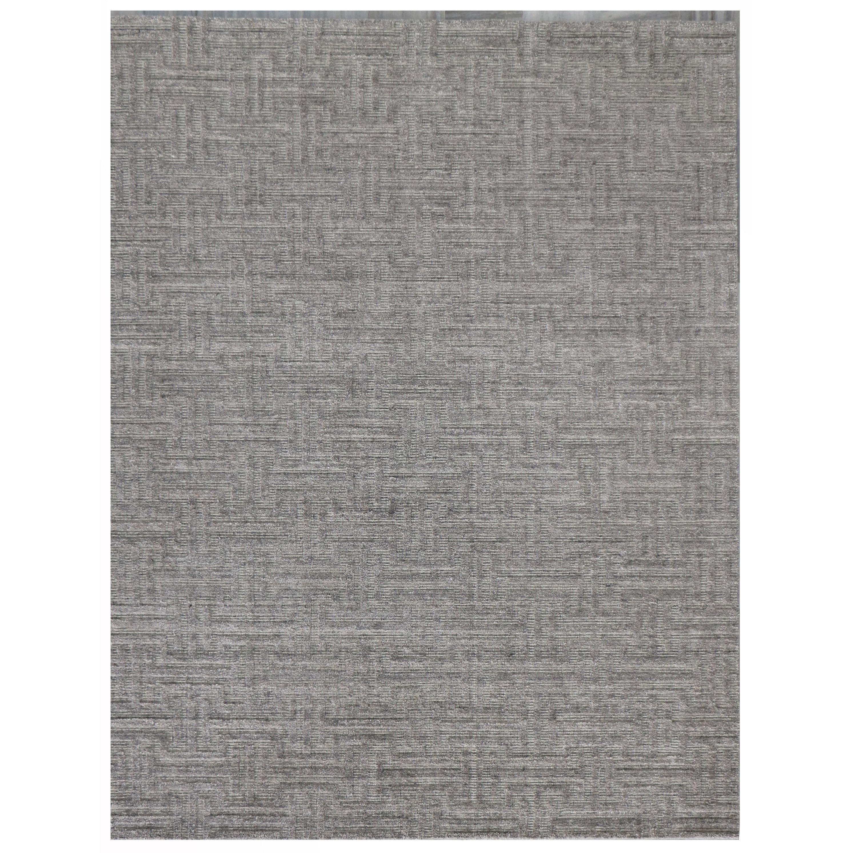 Ventura Handloomed Bamboo Silk Silver Area Rug 6 X 9