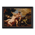 Venus And Adonis 1554 Titian Custom Framed Canvas