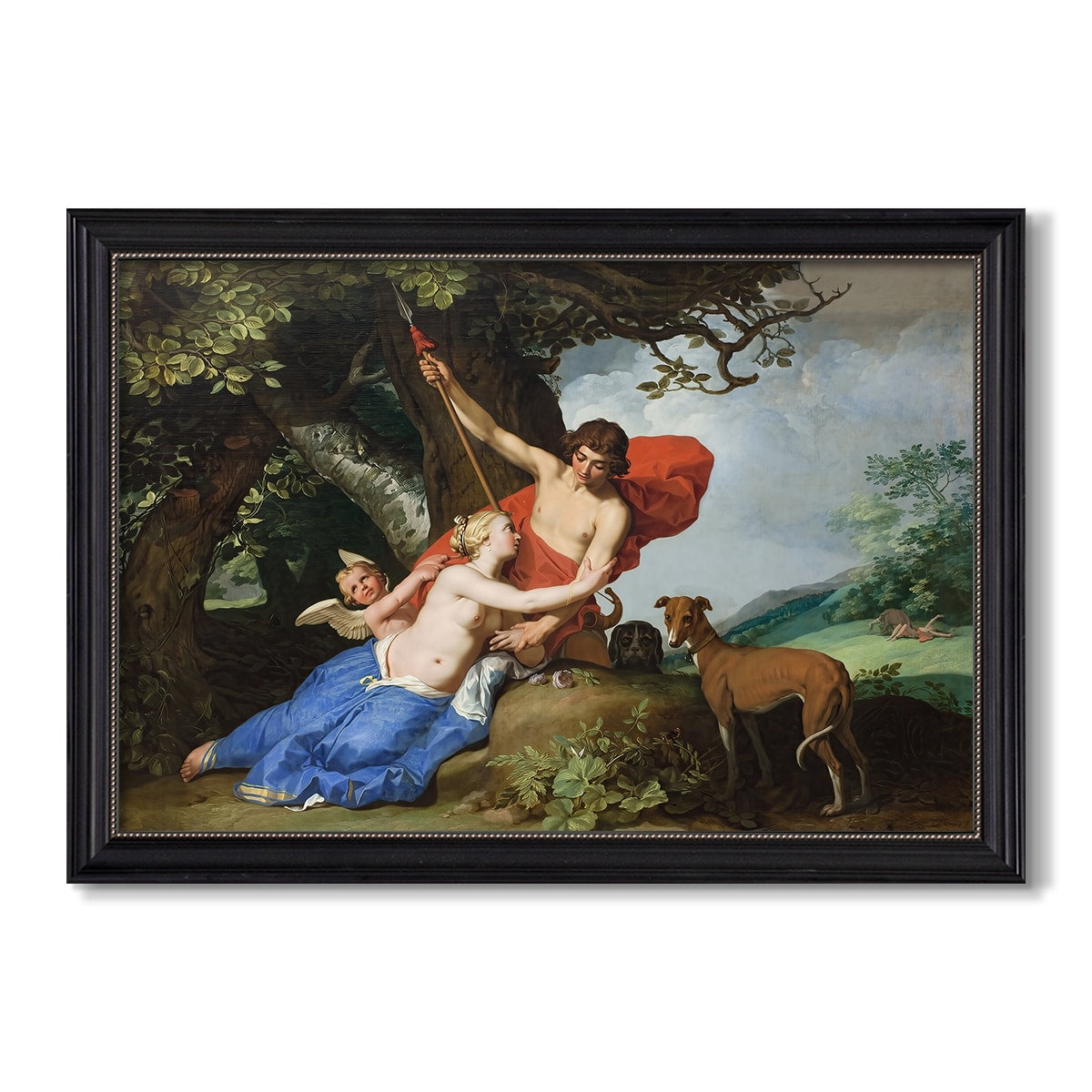 Venus And Adonis 1632 Abraham Bloemaert Custom Framed Canvas
