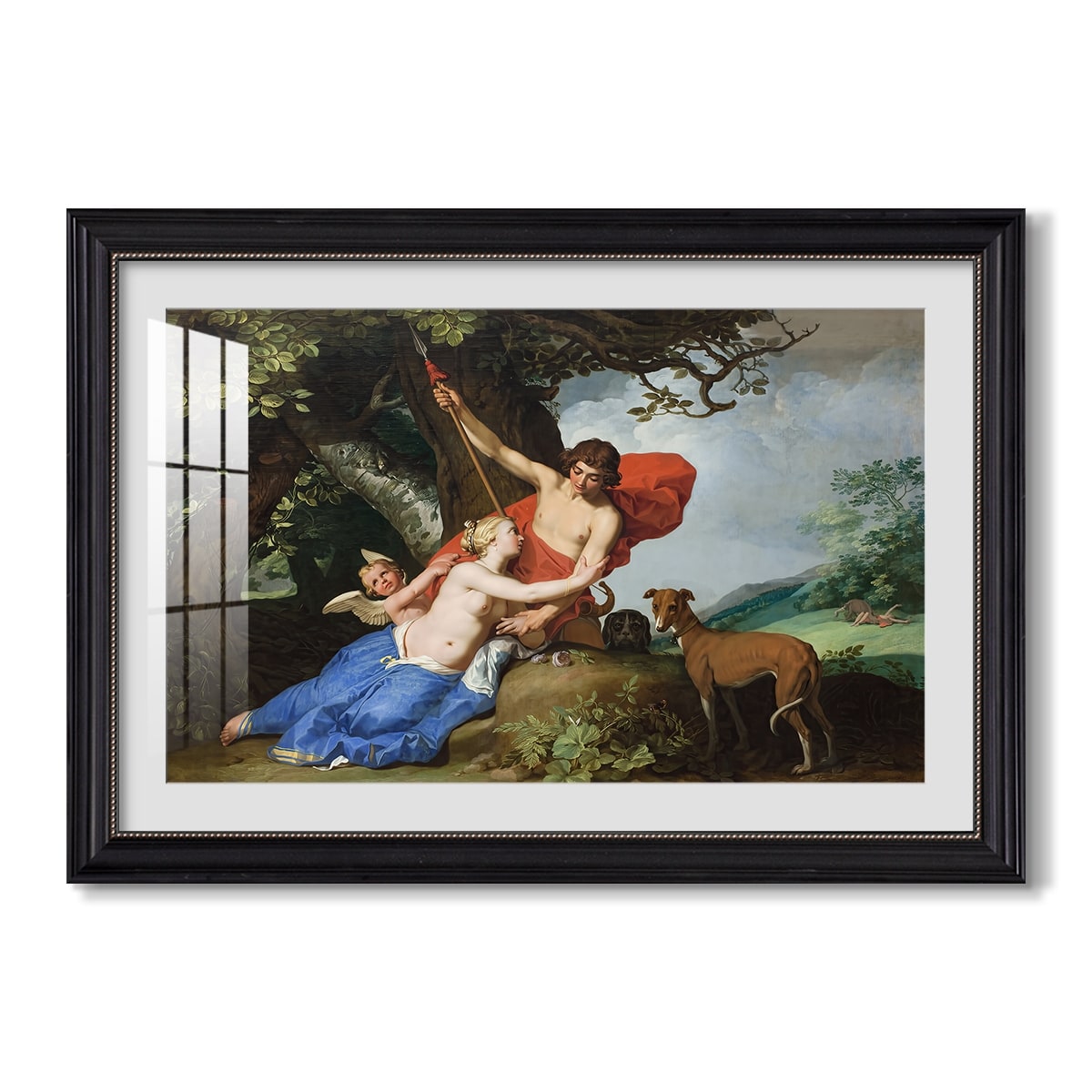 Venus And Adonis 1632 Abraham Bloemaert Custom Framed Print