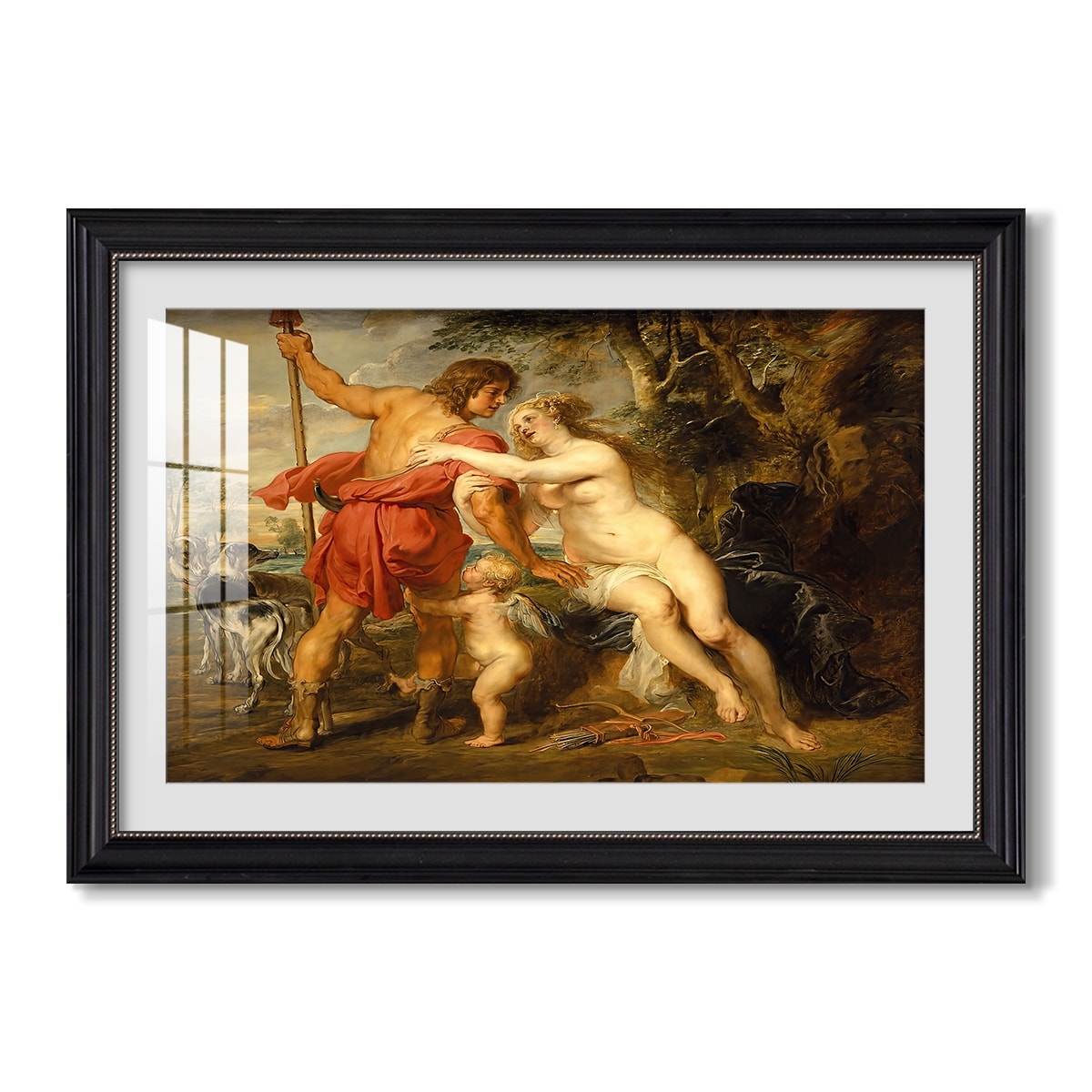 Venus And Adonis C 1635 Peter Paul Rubens Custom Framed Print