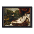 Venus With An Organist And A Dog C 1550 Titian Custom Framed Canvas