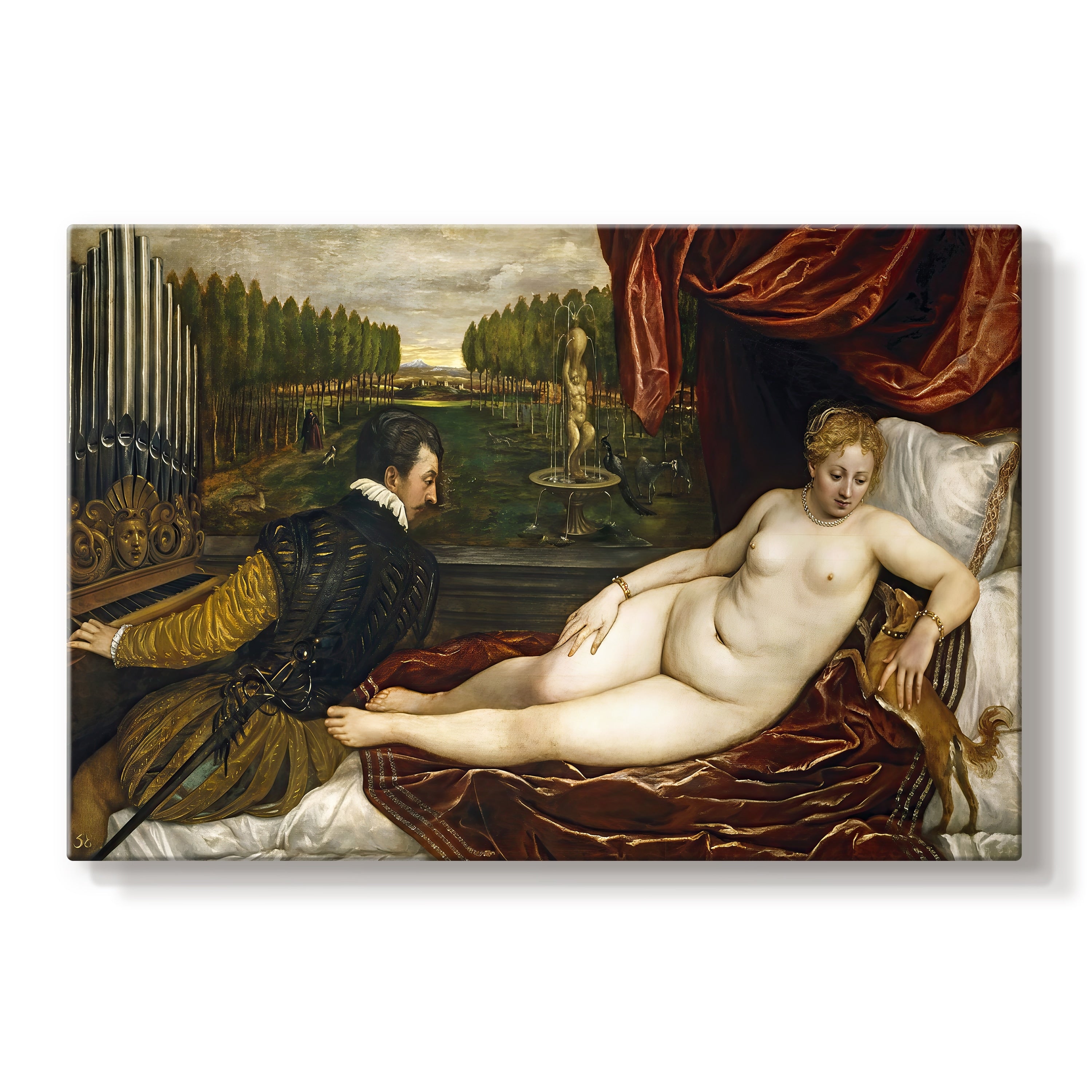 Venus With An Organist And A Dog C. 1550 Titian Tiziano Vecelli Gallery Wrapped Canvas