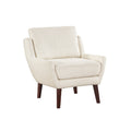 Veny Accent Armchair Beige Chenille Solid Wood Angled Legs