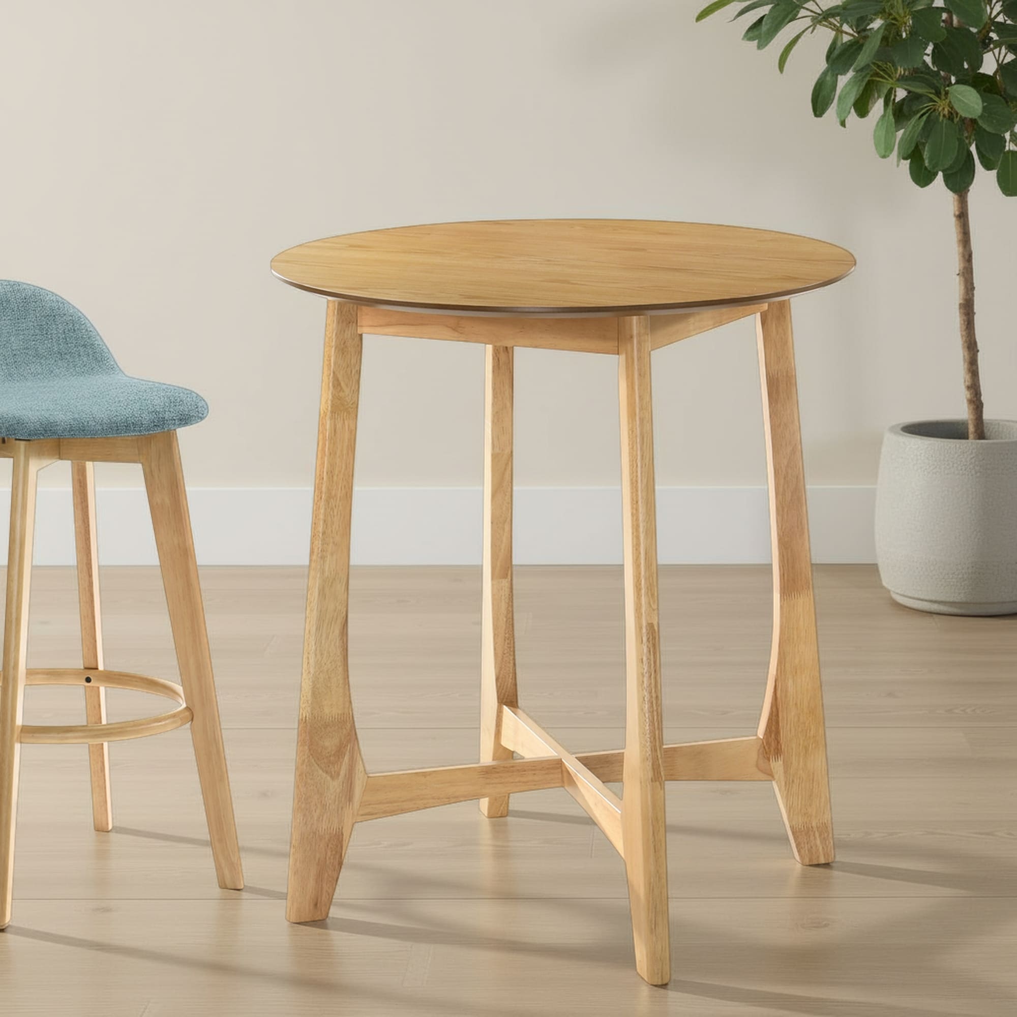 Vera 31.5 In. Wood Top Pub Table