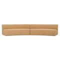 Vera Concave Modular Sectional Polyester Plywood Frame Tight Back Two Piece Seats 4 Golden Yellow