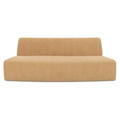 Vera Convex Modular Sofa Polyester Fabric Plywood Frame Two Components Seats 2 Golden Yellow