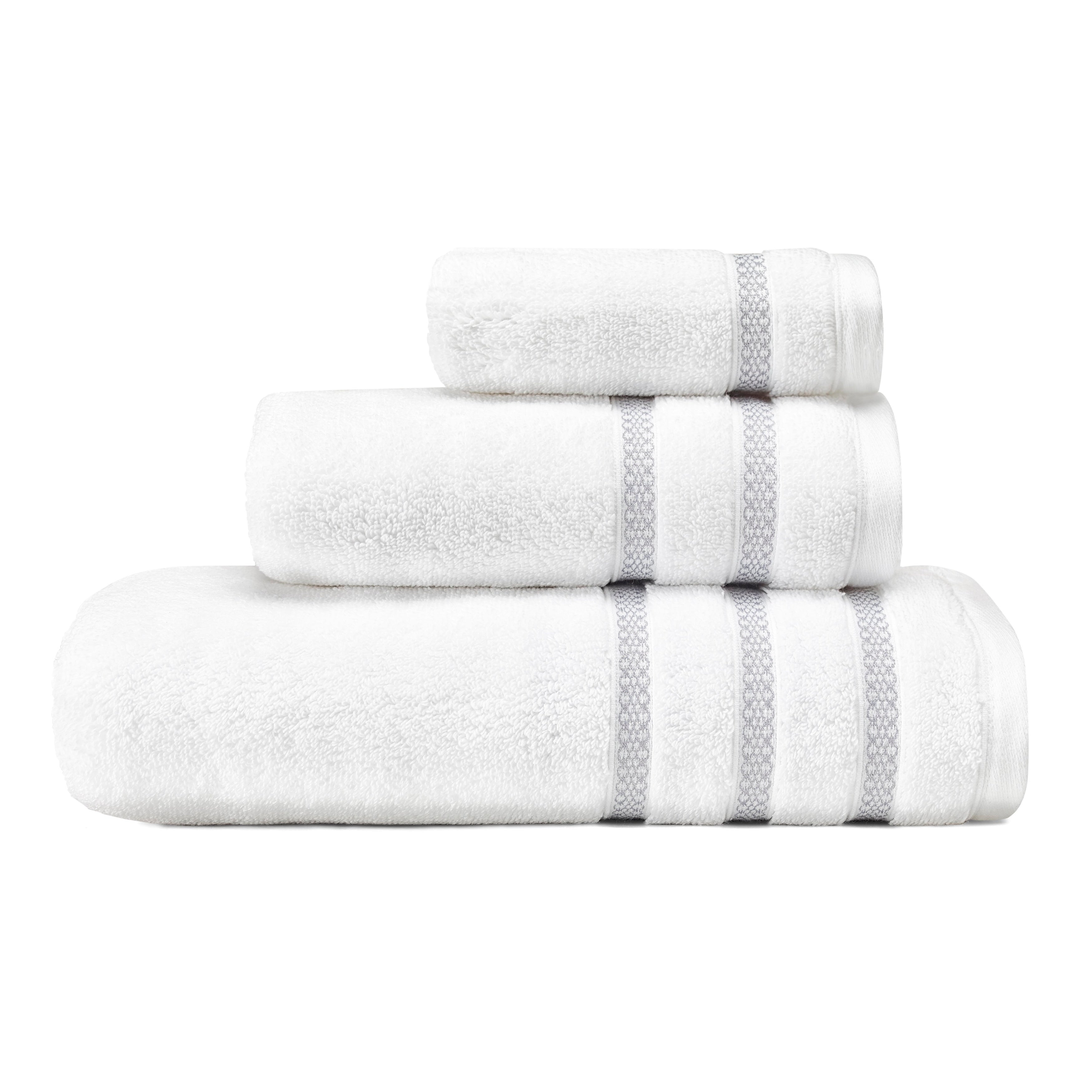 Vera Wang Textured Trellis 3 Piece Towel Set