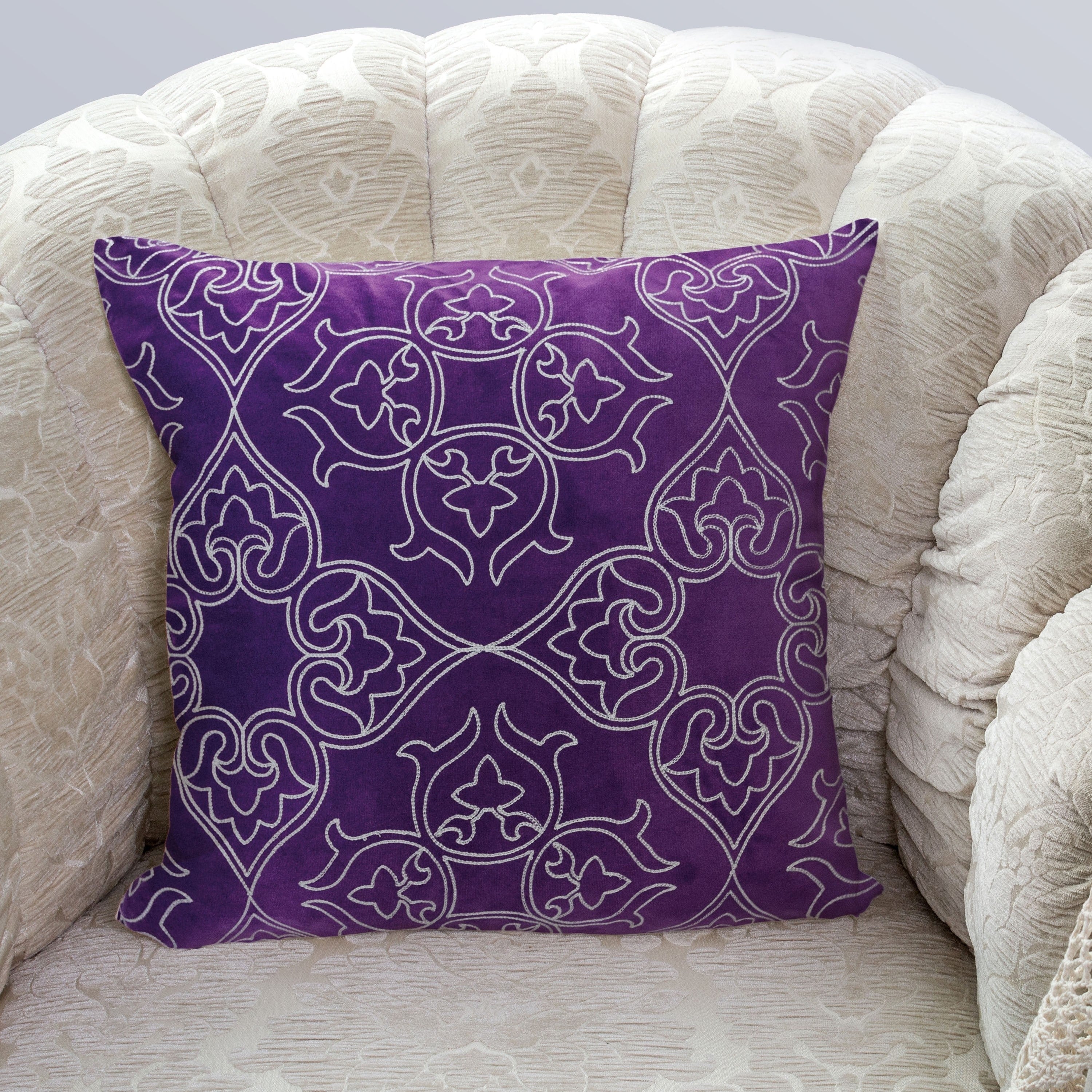 Gracewood Hollow Hadzic Contemporary Purple Accent Pillows Set Of 2