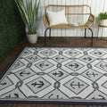 Verne Nautical Trellis Indoor Outdoor Area Rug